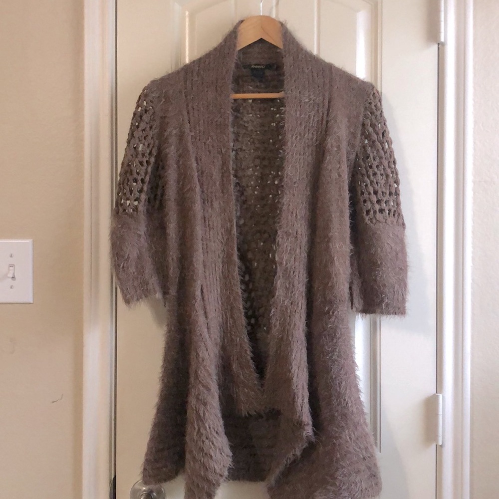 Women’s Light Brown Furry Cardigan